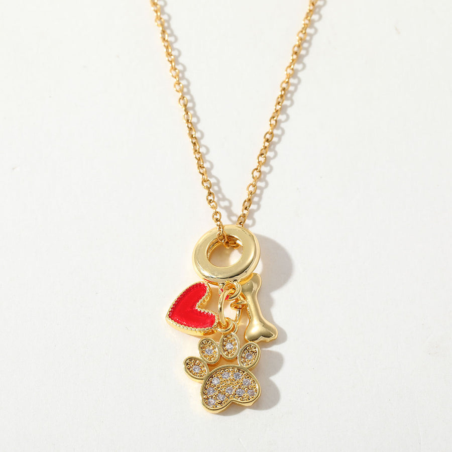 Paw print necklace