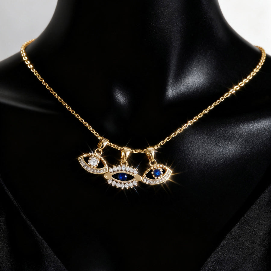 Triple Lucky Eye Necklace