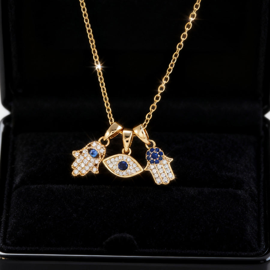 Lucky hand necklace